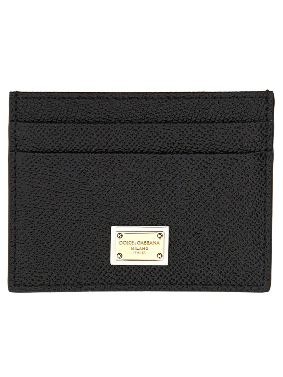Textured Leather Four Compartments Card Holder
