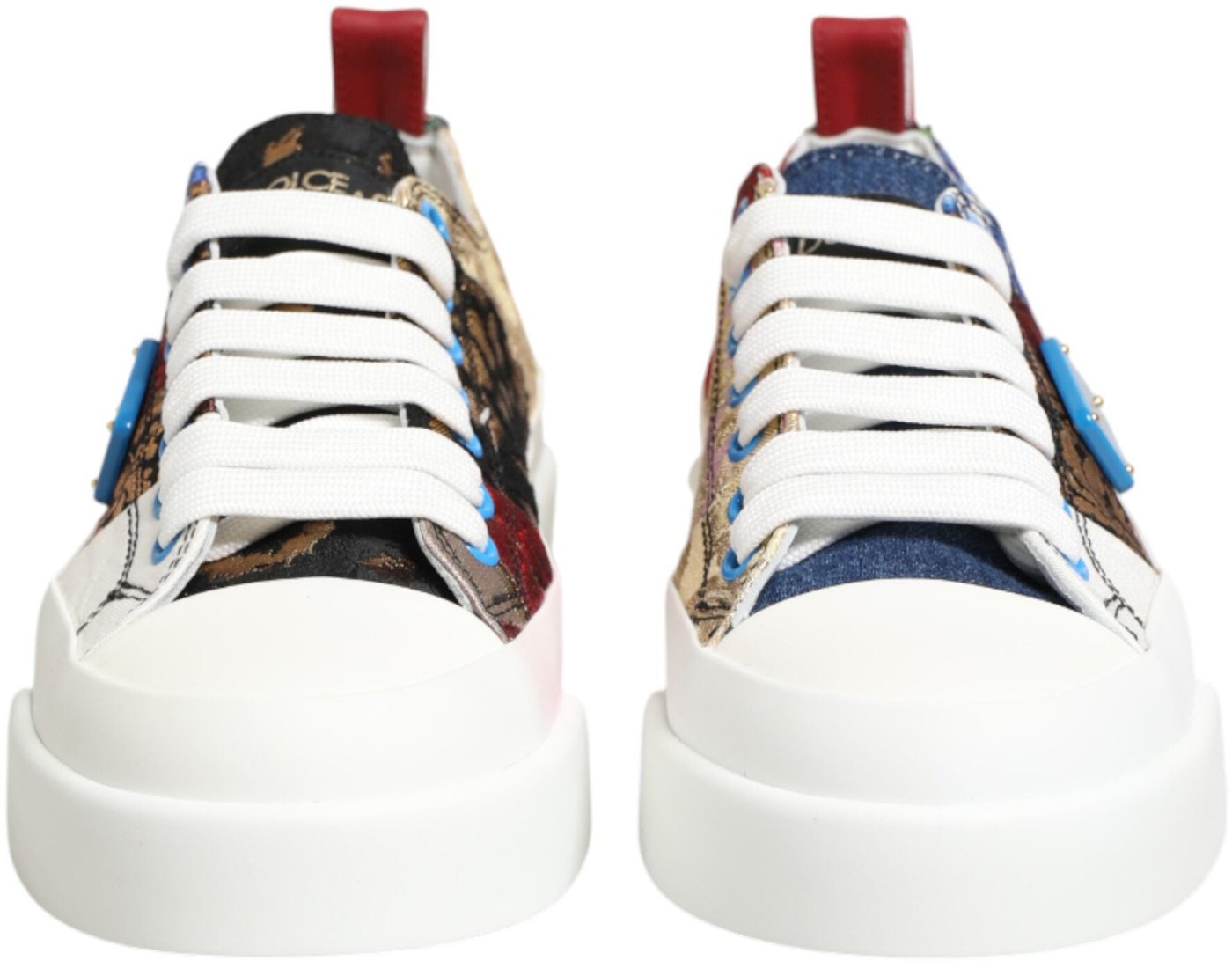 Dolce & Gabbana Multicolor Patchwork Low Top Sneakers Shoes