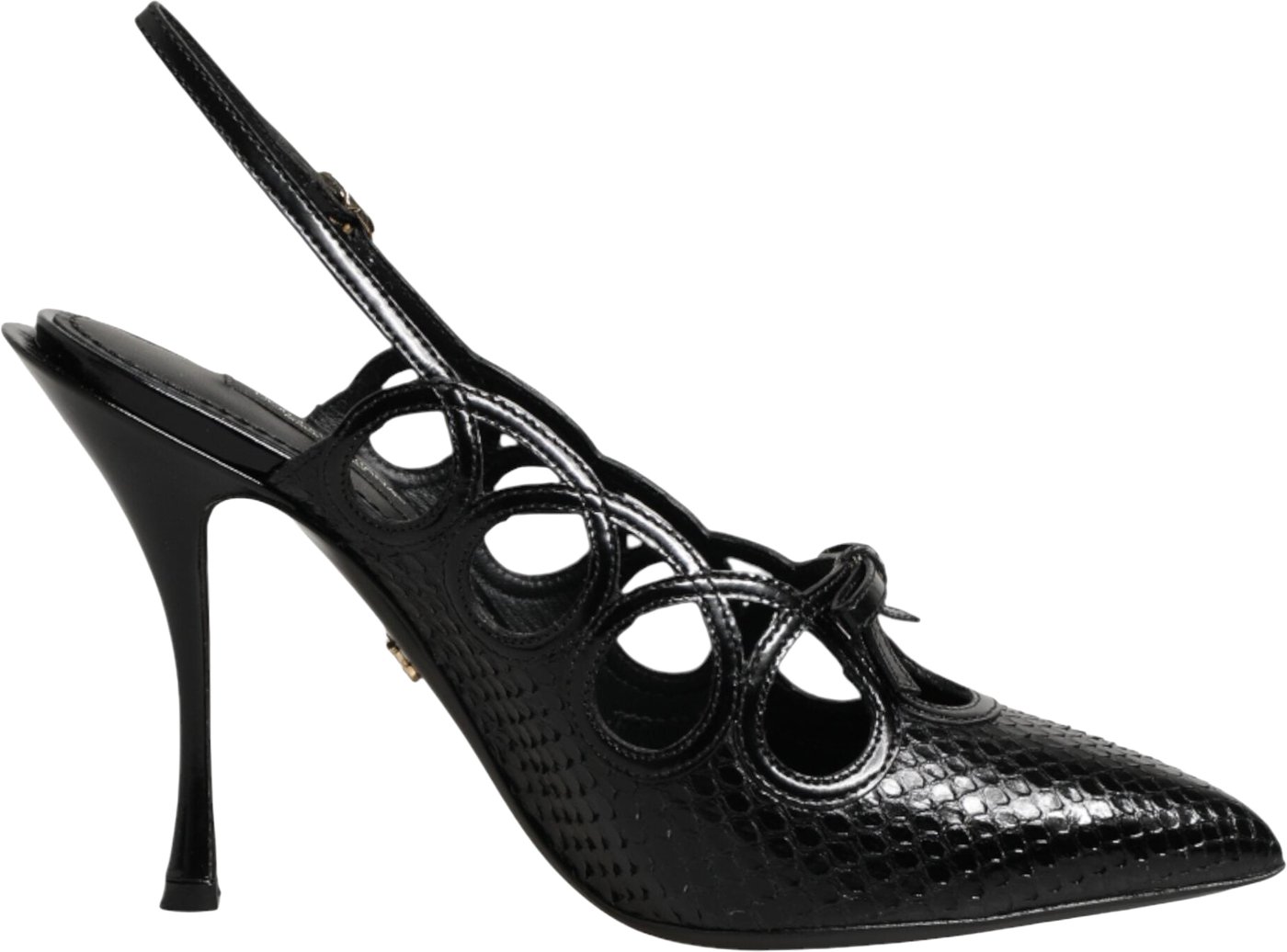 Dolce & Gabbana Leather High Heels Slingback Shoes