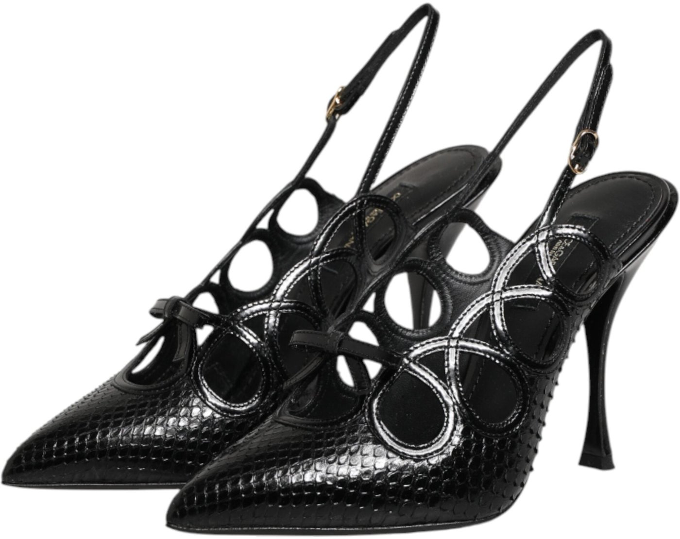 Dolce & Gabbana Leather High Heels Slingback Shoes