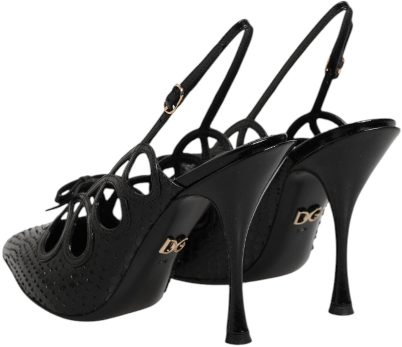 Dolce & Gabbana Leather High Heels Slingback Shoes