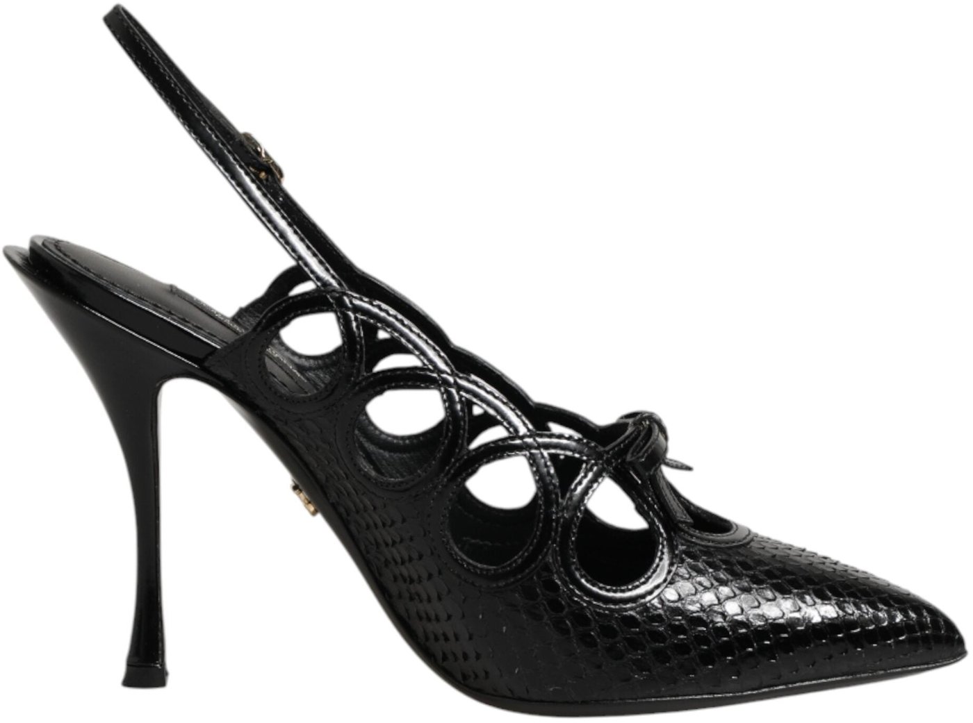Dolce & Gabbana Leather High Heels Slingback Shoes