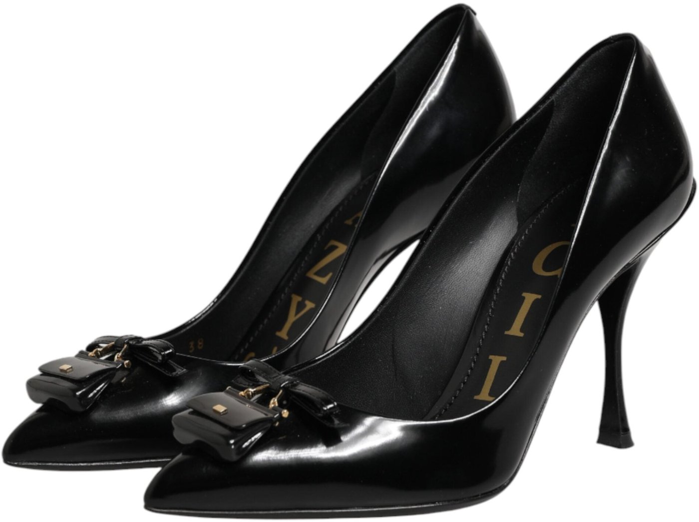 Dolce & Gabbana Black Bag Embellished Heels Pumps Shoes