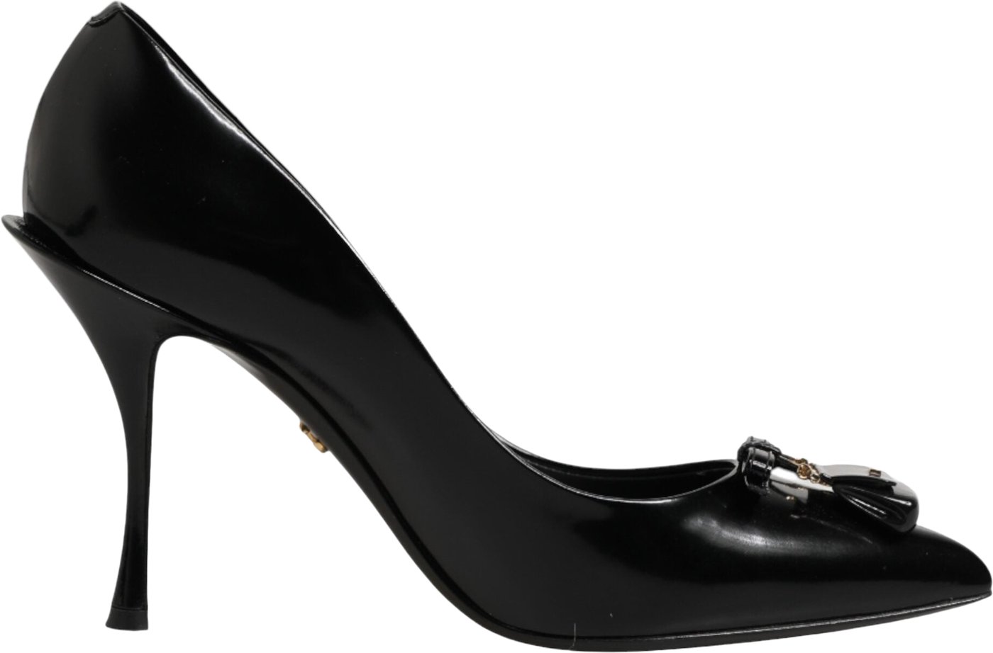 Dolce & Gabbana Black Bag Embellished Heels Pumps Shoes