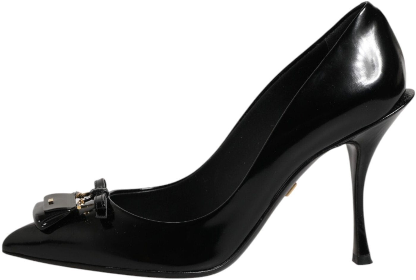 Dolce & Gabbana Black Bag Embellished Heels Pumps Shoes