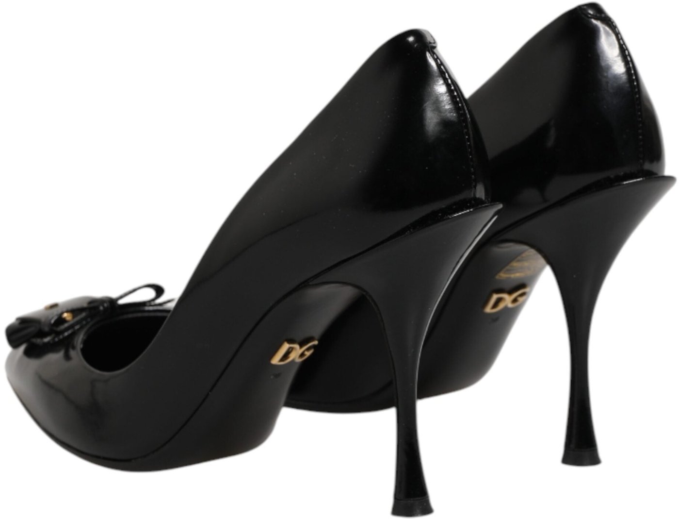 Dolce & Gabbana Black Bag Embellished Heels Pumps Shoes