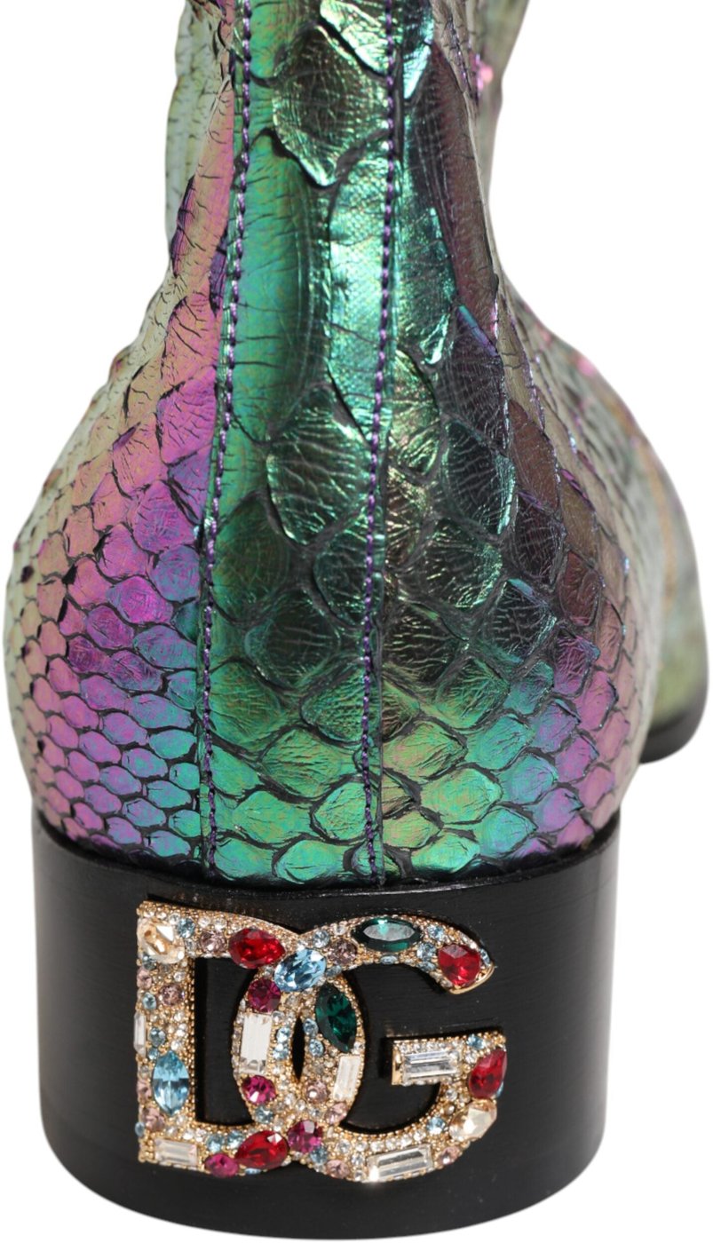 Dolce & Gabbana Multicolor Chelsea Short Ankle Boots Shoes