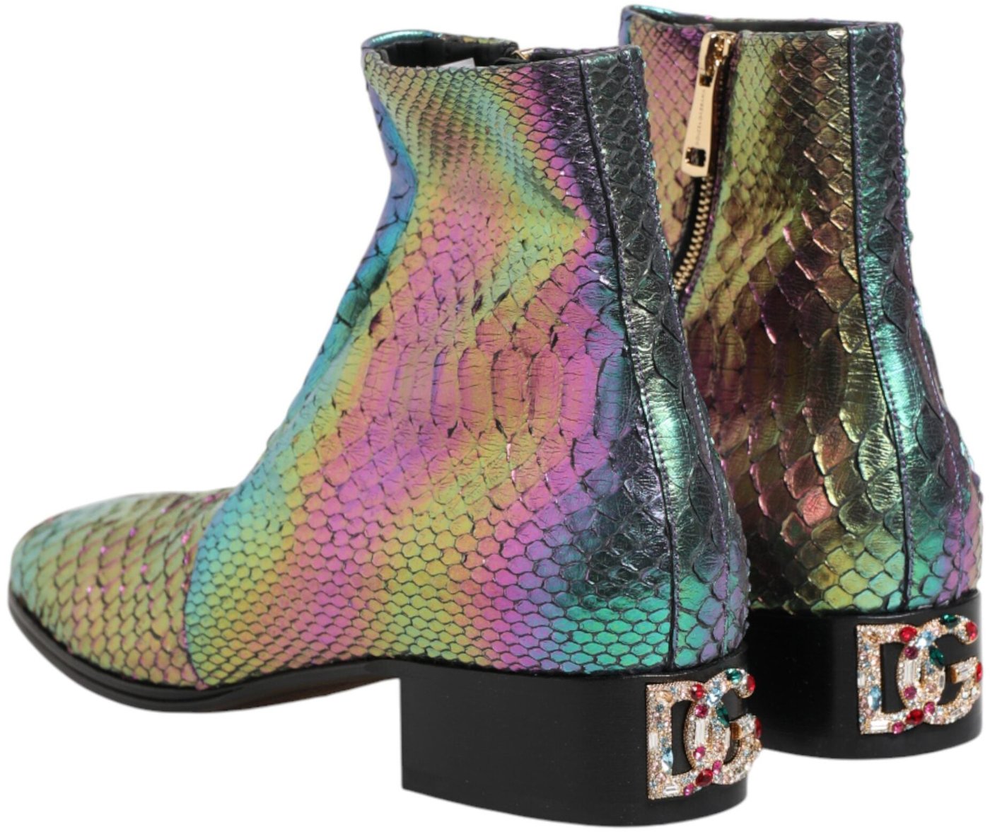 Dolce & Gabbana Multicolor Chelsea Short Ankle Boots Shoes