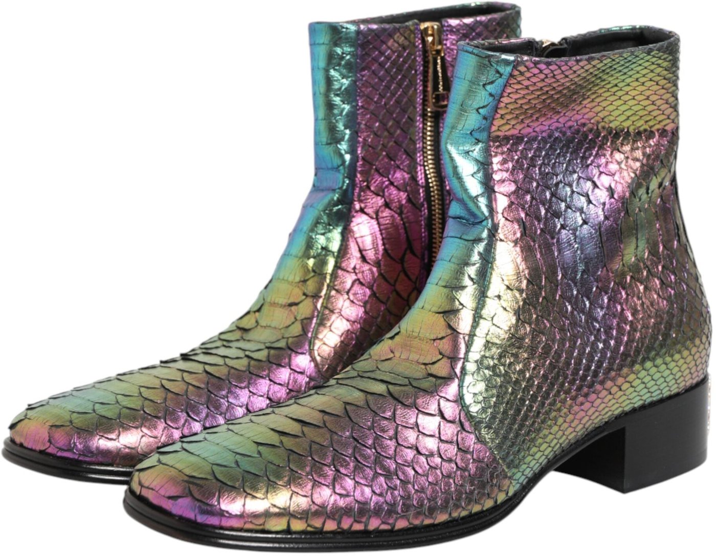 Dolce & Gabbana Multicolor Chelsea Short Ankle Boots Shoes