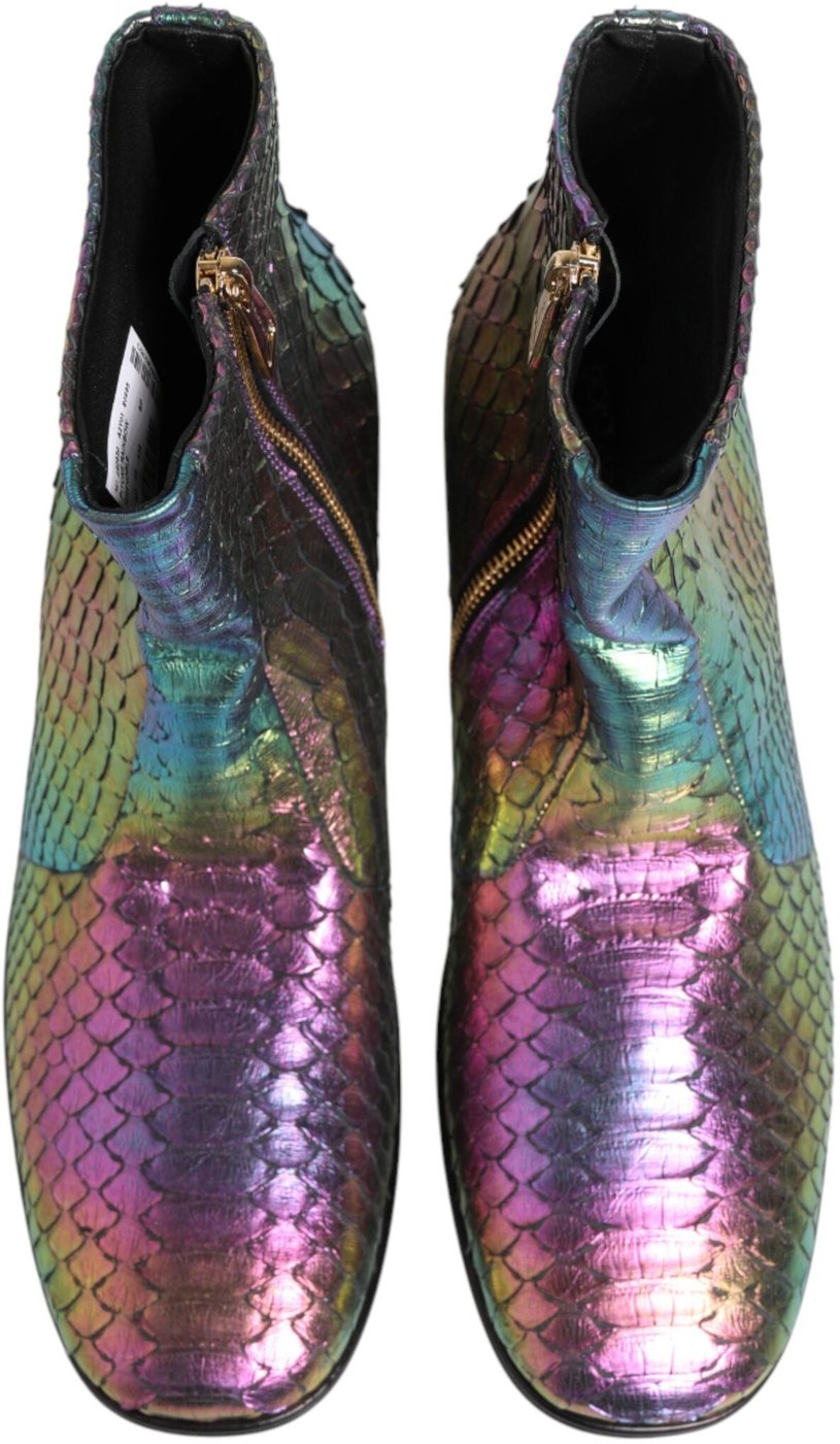 Dolce & Gabbana Multicolor Chelsea Short Ankle Boots Shoes