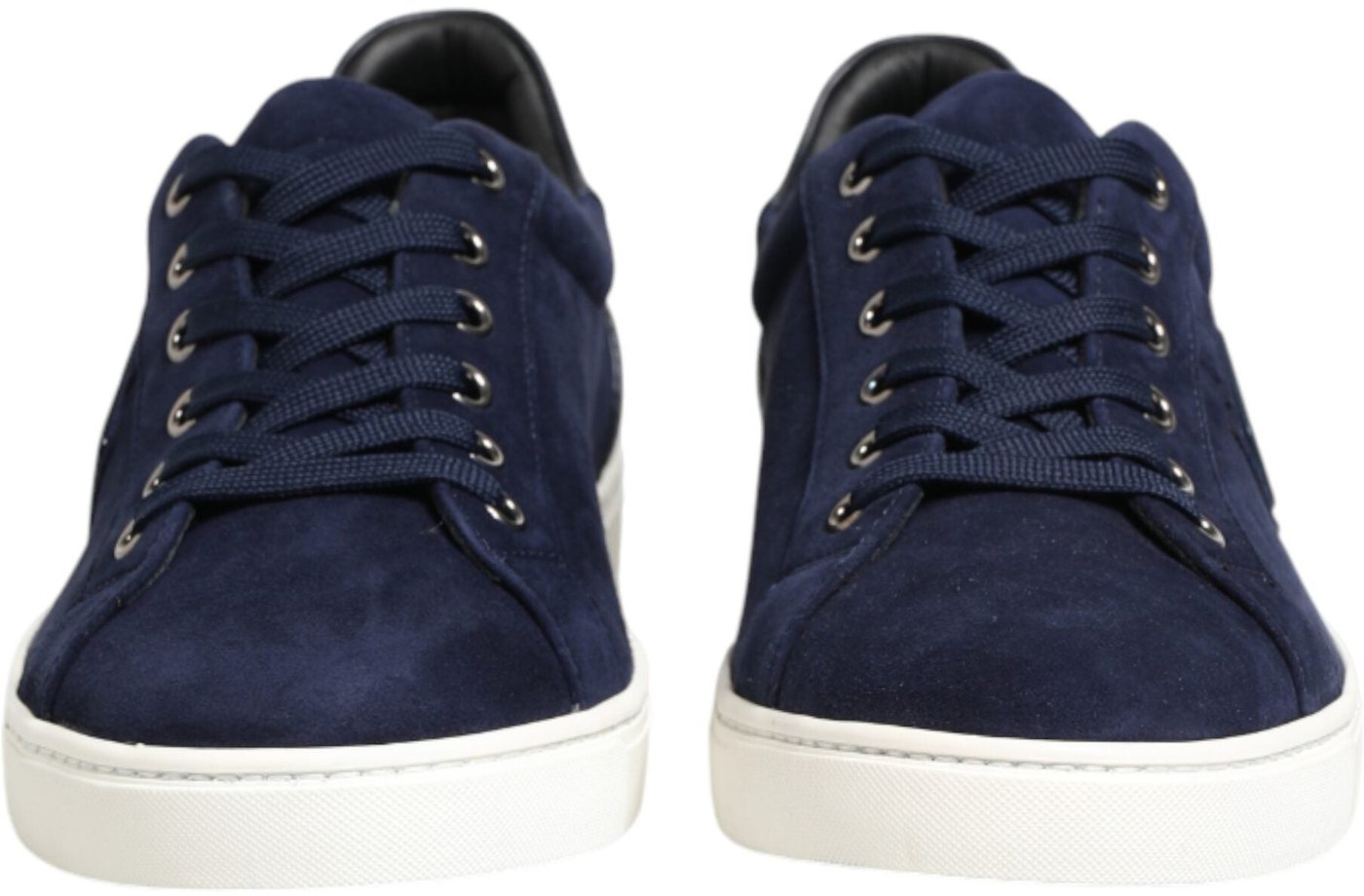 Dolce & Gabbana Blue Leather Suede Low Top Sneakers Shoes