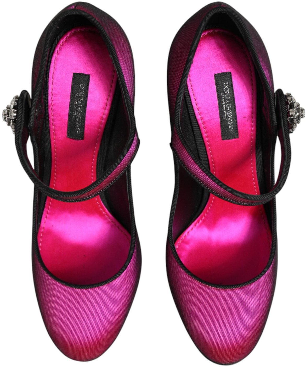 Dolce & Gabbana Pink Strass Mary Janes Heels Pumps Shoes