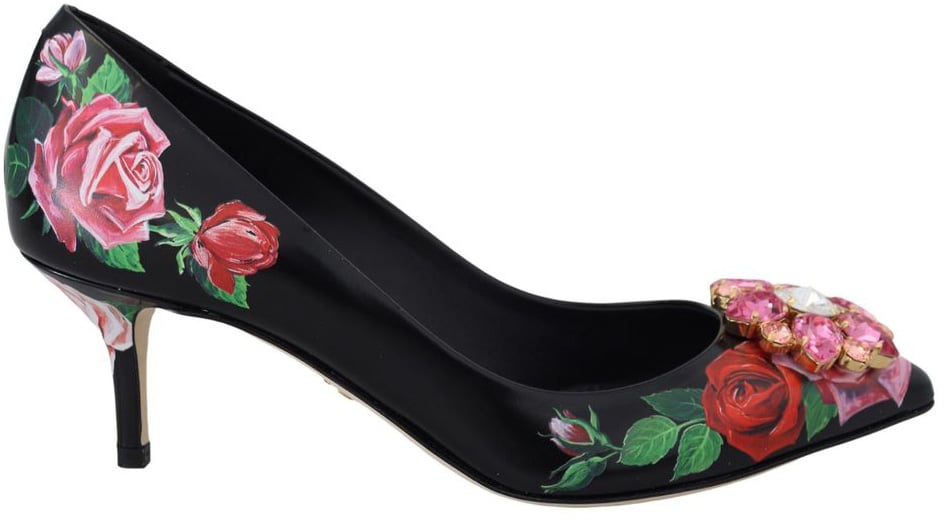 Dolce & Gabbana Black Leather High Heel Pumps