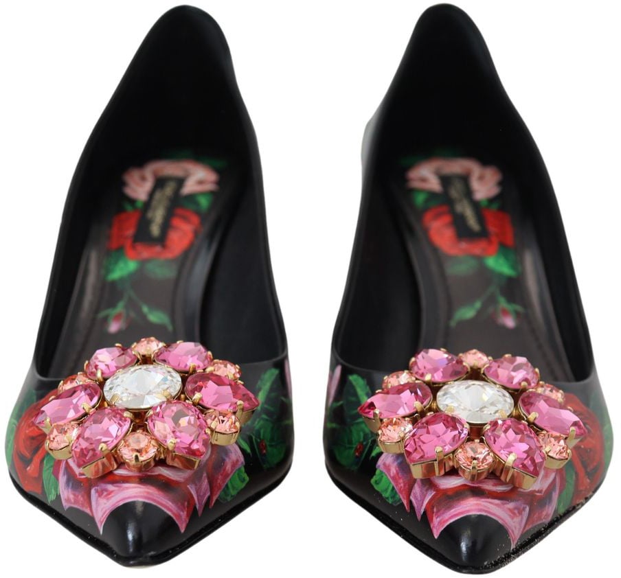 Dolce & Gabbana Black Leather High Heel Pumps
