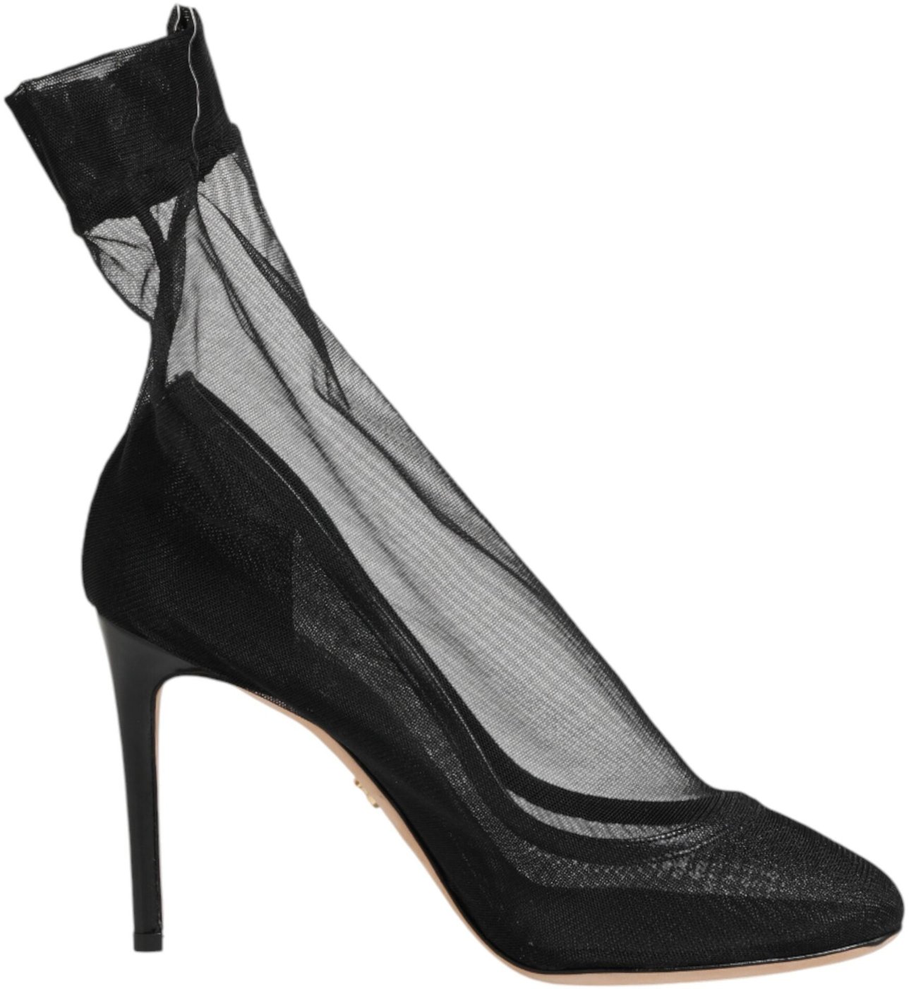 Dolce & Gabbana Black Nylon Stretch Mesh Sock Boots Shoes