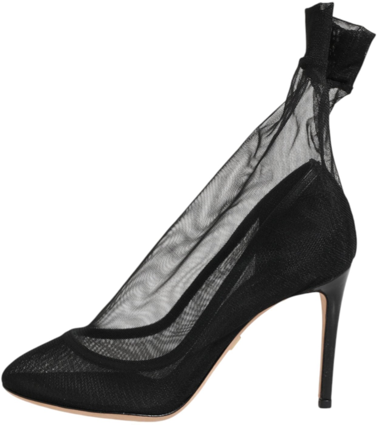 Dolce & Gabbana Black Nylon Stretch Mesh Sock Boots Shoes