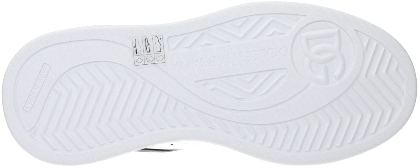 Dolce & Gabbana White Leather Low Top Sneakers