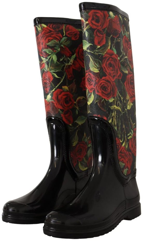 Dolce & Gabbana Black Polyvinyl Rain Boots