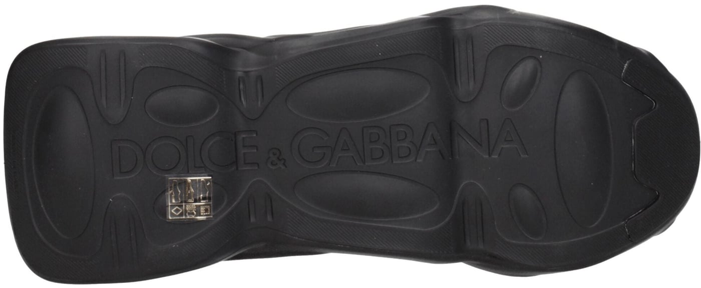 Dolce & Gabbana Black Fabric Chunky Sneakers