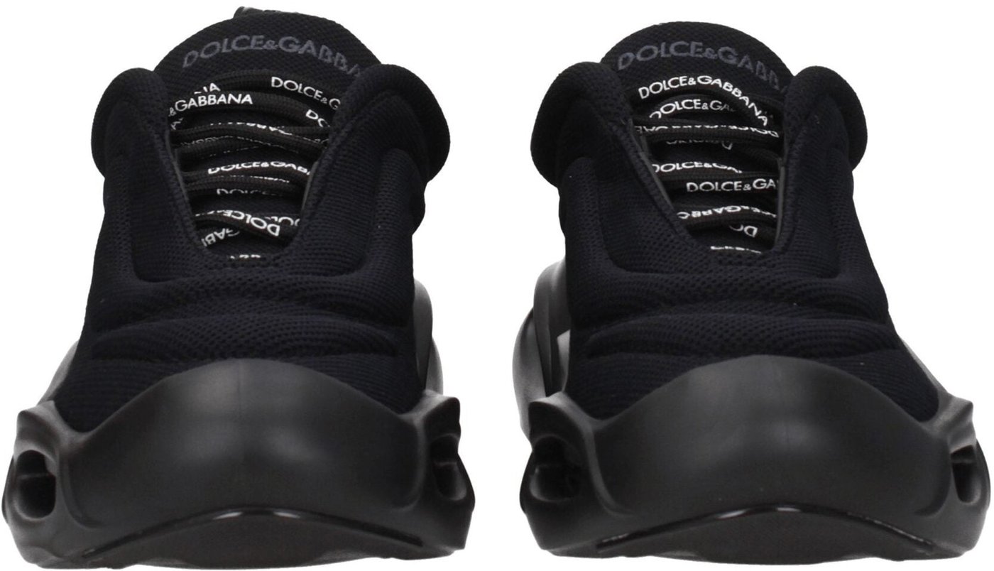 Dolce & Gabbana Black Fabric Chunky Sneakers