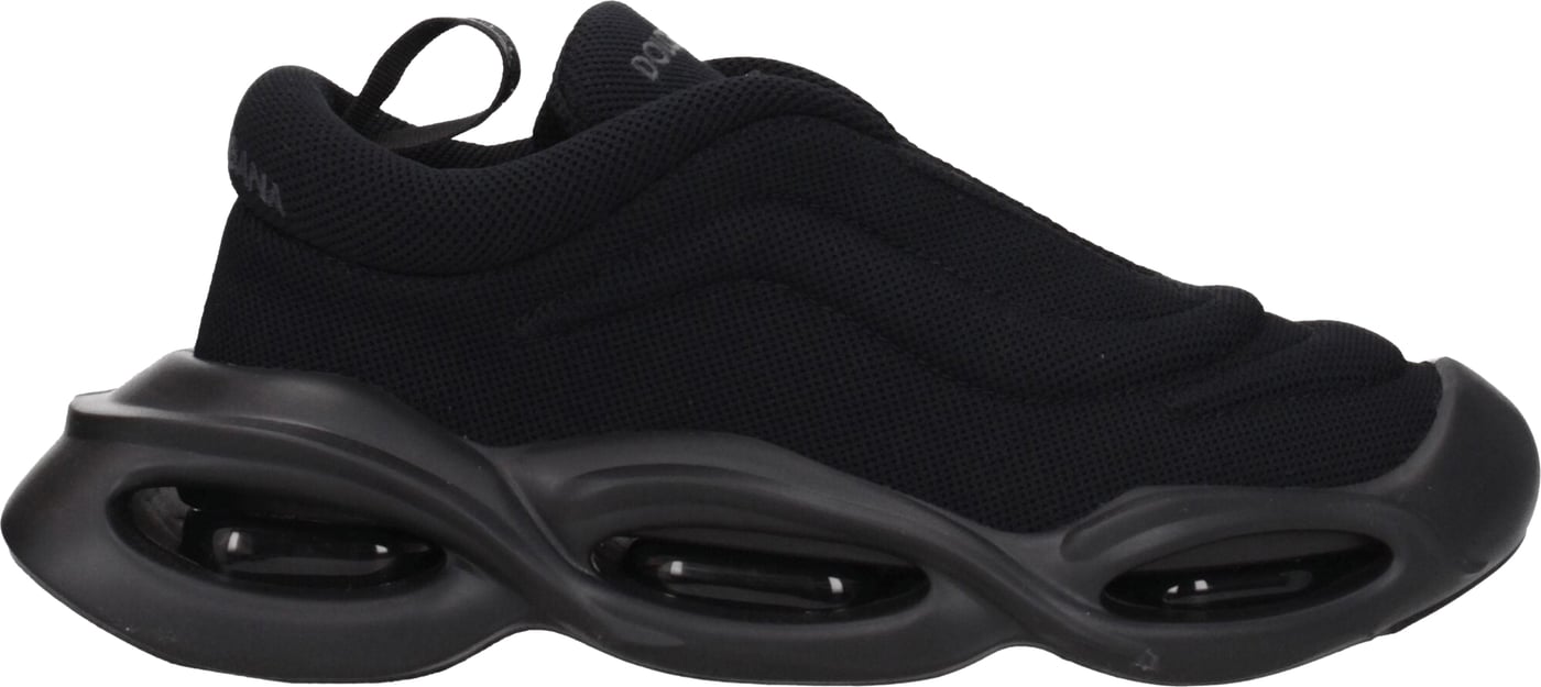 Dolce & Gabbana Black Fabric Chunky Sneakers
