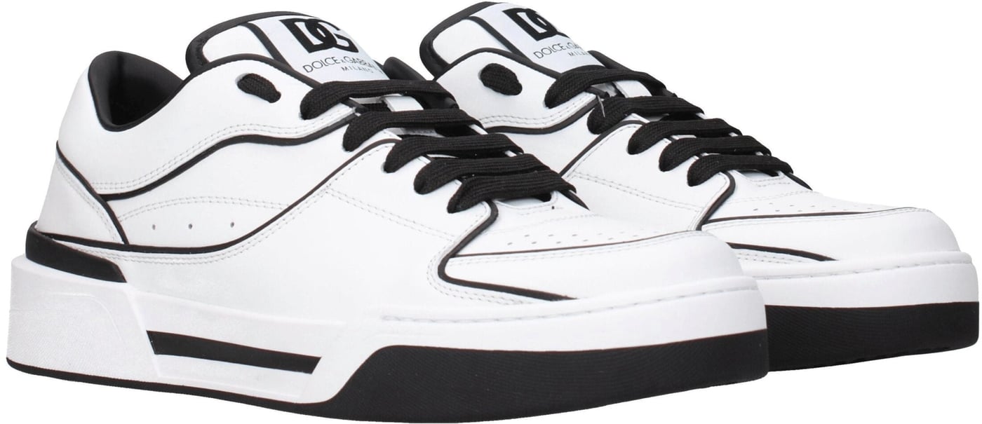 Dolce & Gabbana White Leather Sneakers