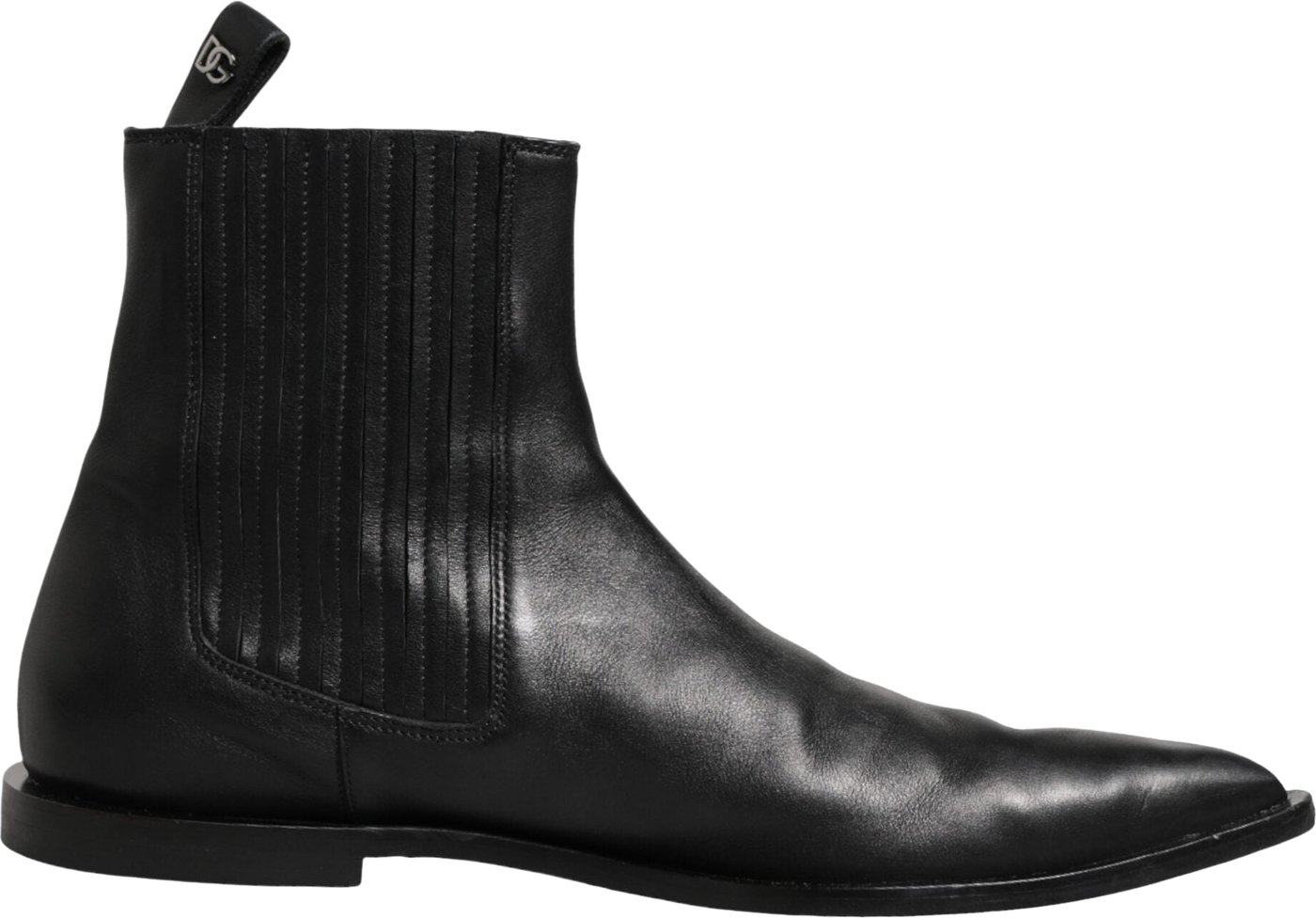 Dolce & Gabbana Black Chelsea Men Short Ankle Boots Shoes