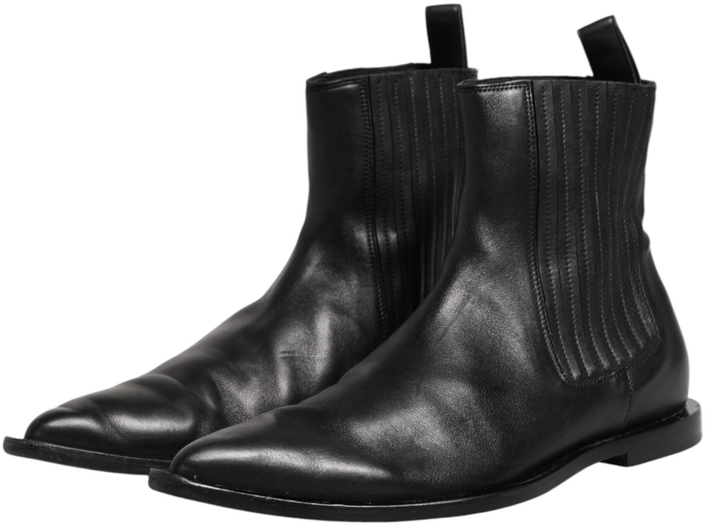 Dolce & Gabbana Black Chelsea Men Short Ankle Boots Shoes