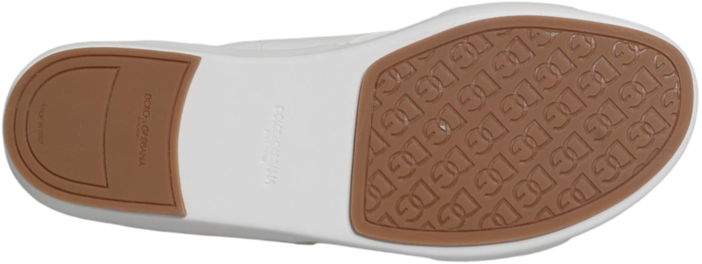 Dolce & Gabbana White DG Cutout Slides Slippers Flats Shoes