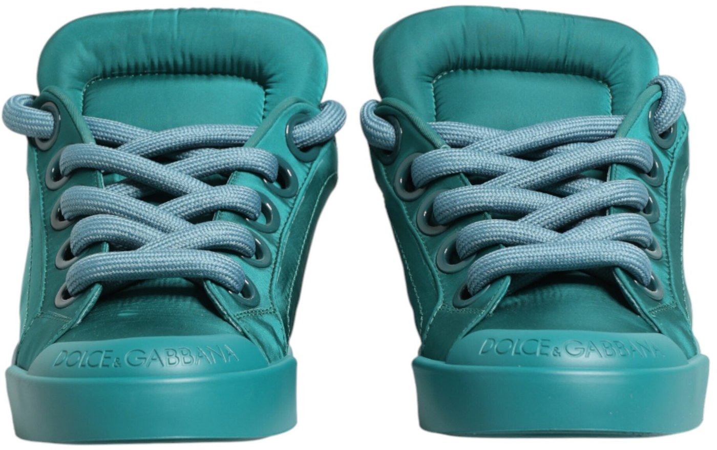 Dolce & Gabbana Teal Portofino Men Low Top Sneakers Shoes