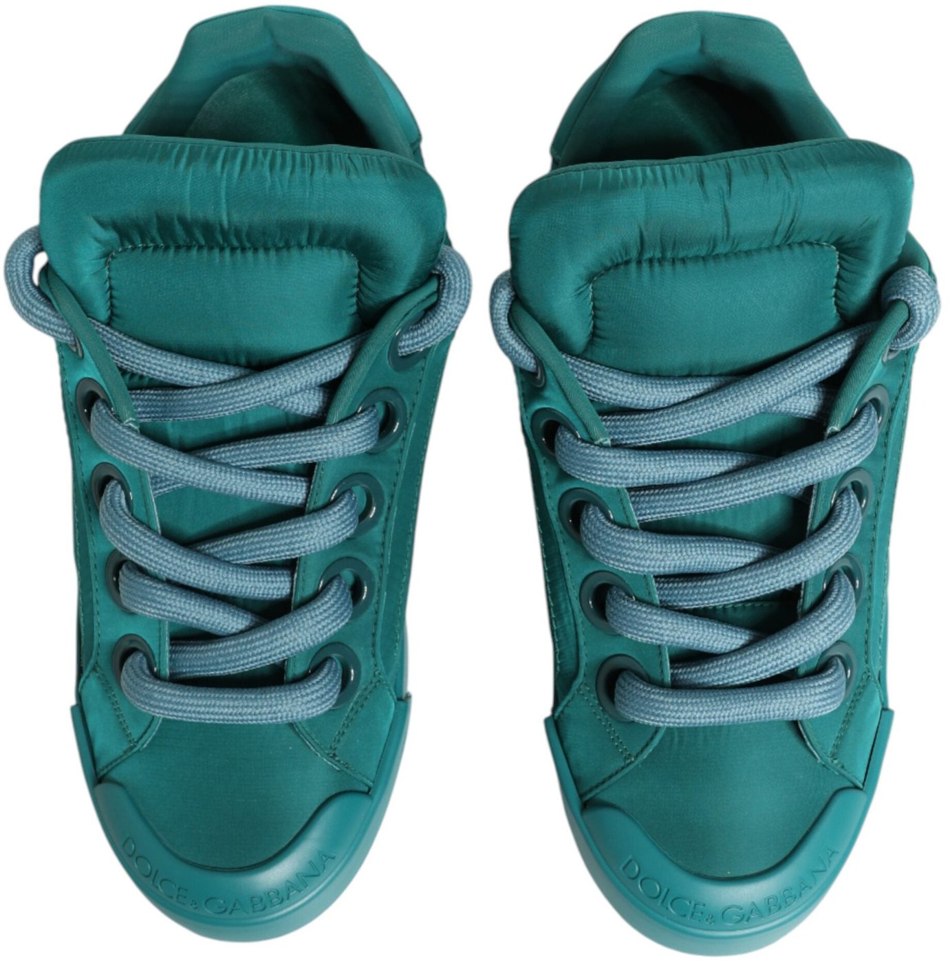 Dolce & Gabbana Teal Portofino Men Low Top Sneakers Shoes