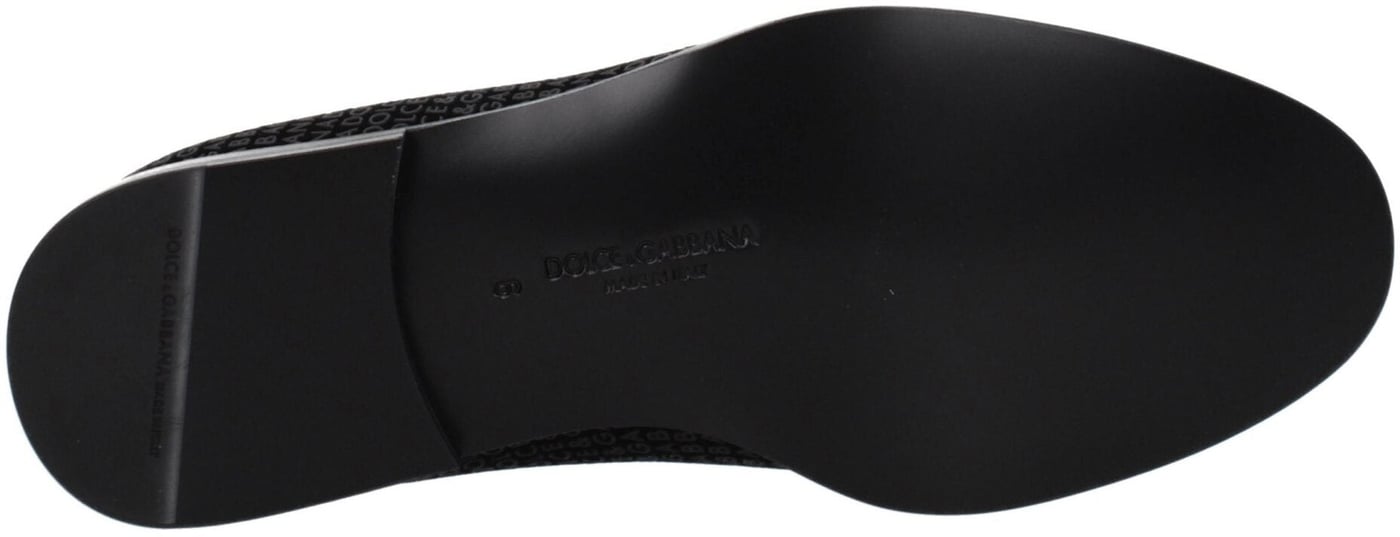 Dolce & Gabbana Black Velvet Slip-On Loafers