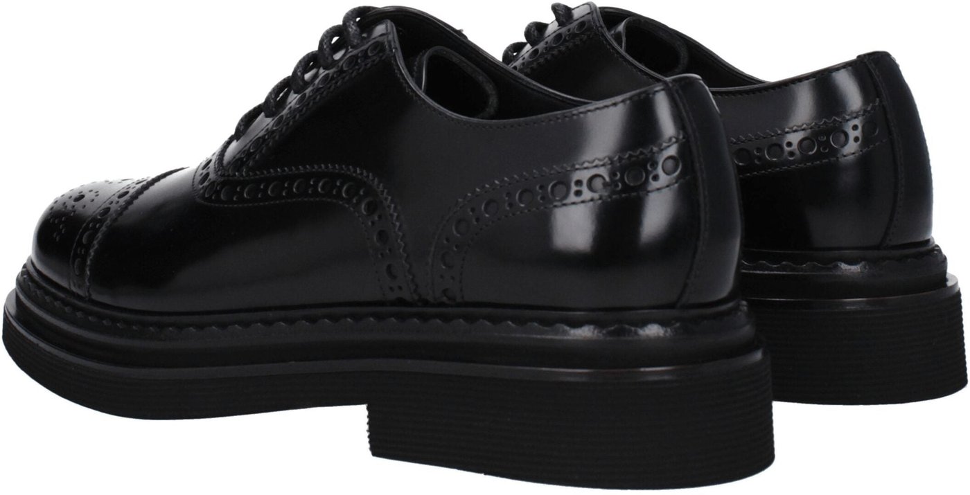 Dolce & Gabbana Black Leather Oxfords And Derbies