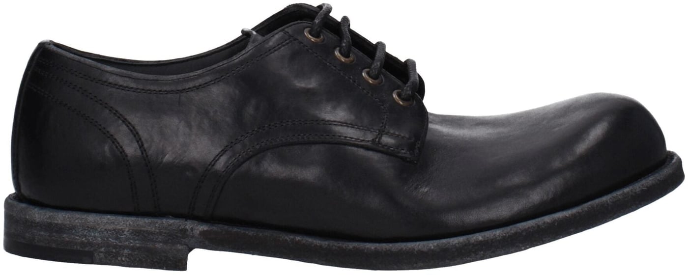 Dolce & Gabbana Black Leather Oxfords And Derbies