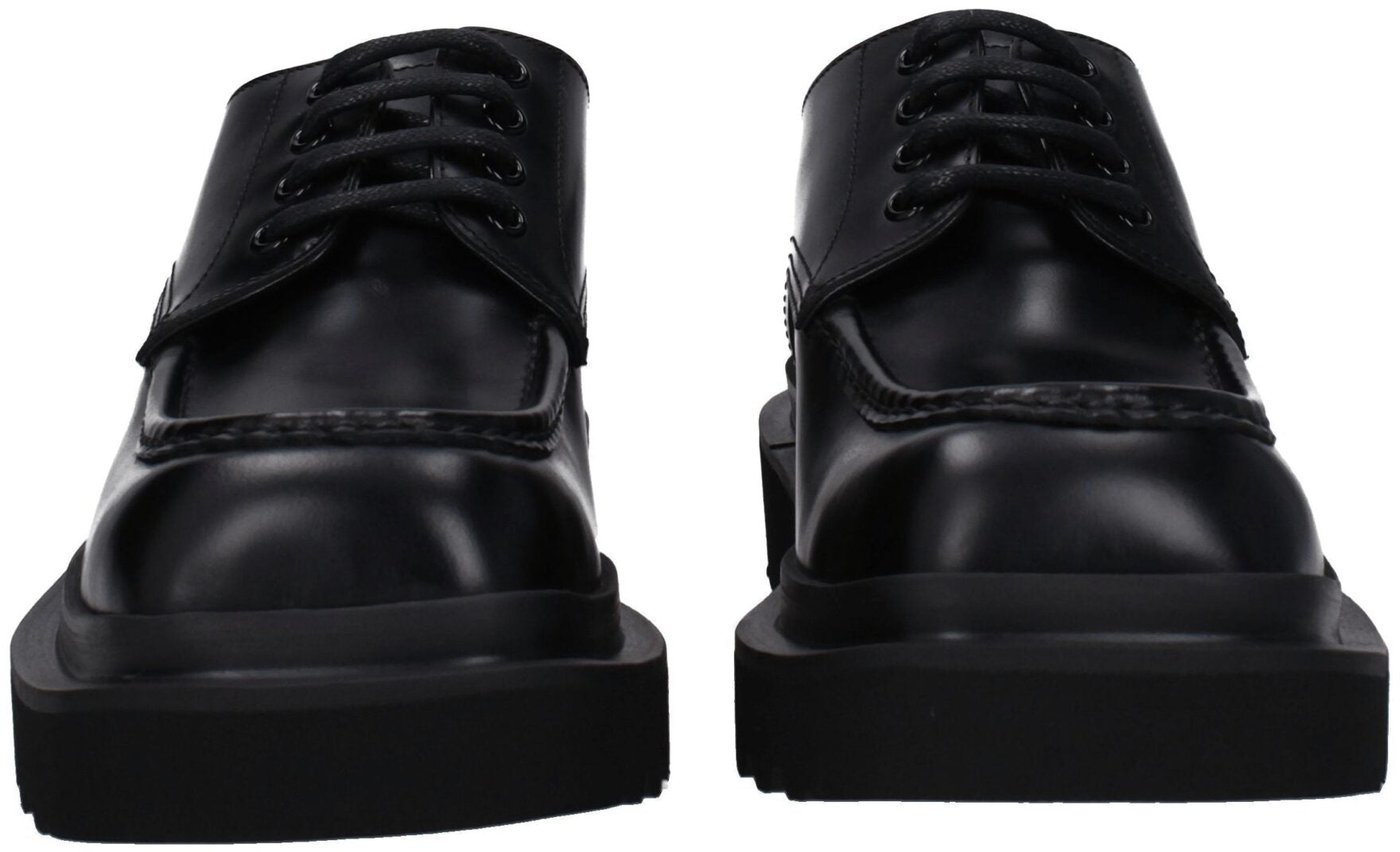 Dolce & Gabbana Black Leather Oxfords And Derbies