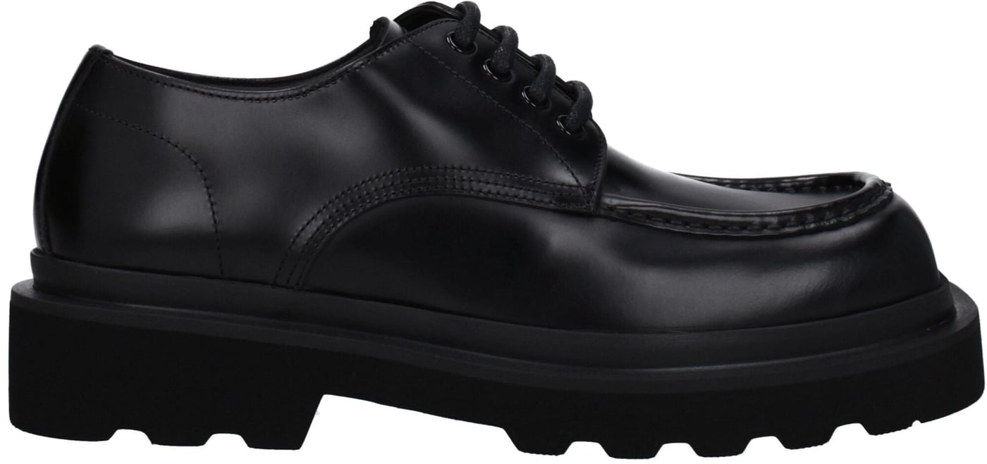 Dolce & Gabbana Black Leather Oxfords And Derbies