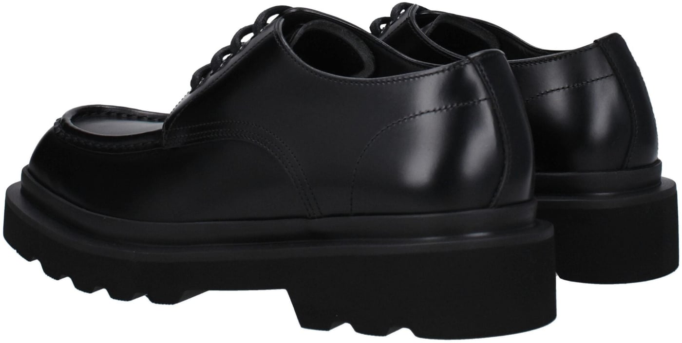 Dolce & Gabbana Black Leather Oxfords And Derbies