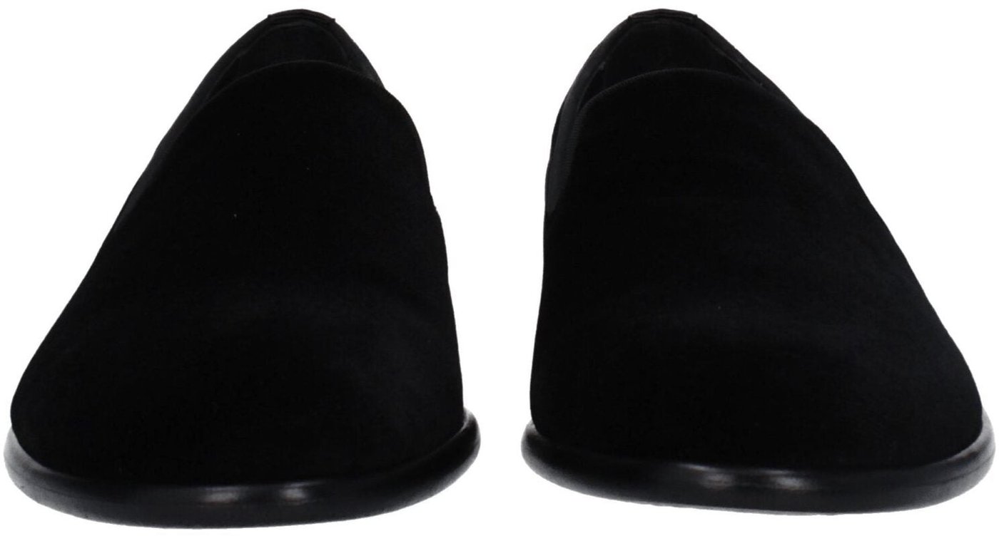 Dolce & Gabbana Black Velvet Slip-On Loafers