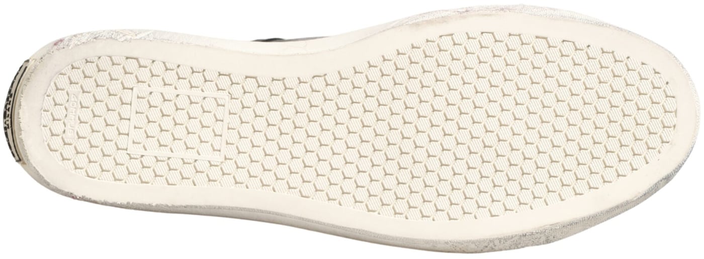 Dolce & Gabbana Black White Canvas Logo Mid Top Sneakers Shoes