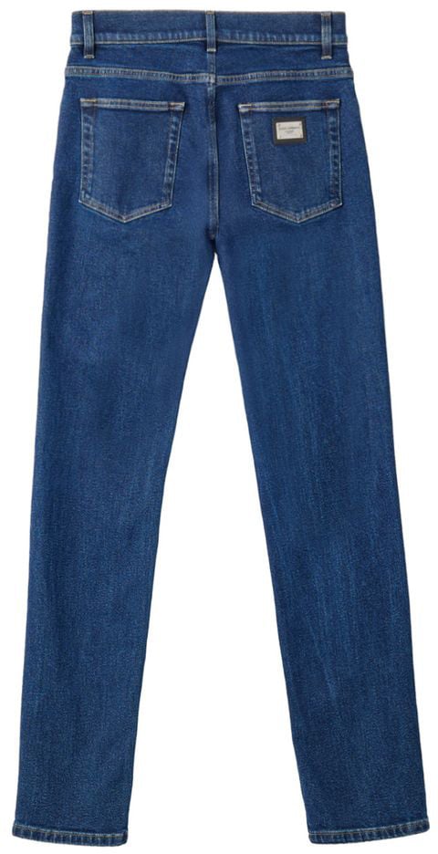 Dolce & Gabbana Blue Cotton Skinny Jeans