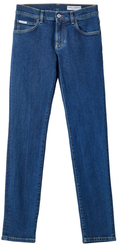 Dolce & Gabbana Blue Cotton Skinny Jeans