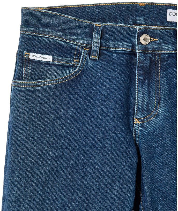 Dolce & Gabbana Blue Cotton Skinny Jeans