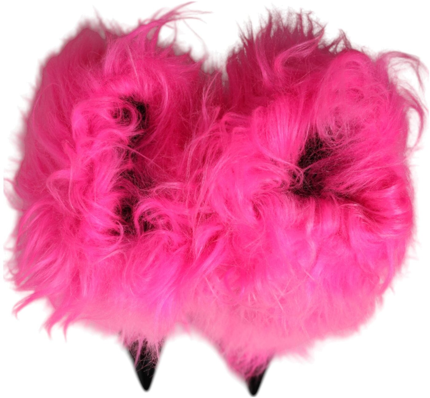 Dolce & Gabbana Pink Faux Fur Leather High Heels Boots Shoes