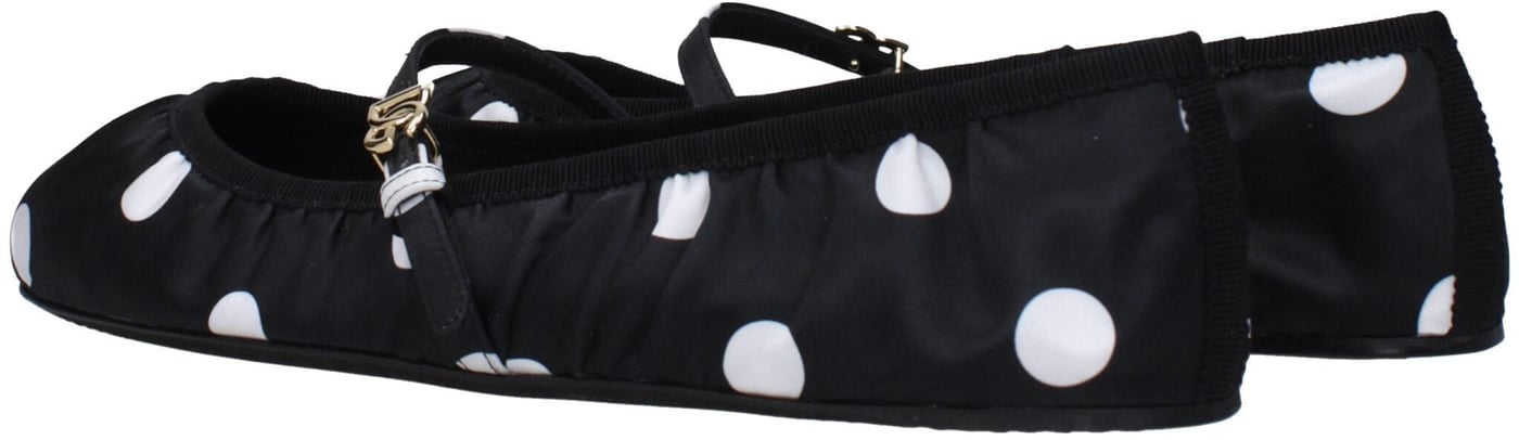 Dolce & Gabbana Black Fabric Ballet Flats