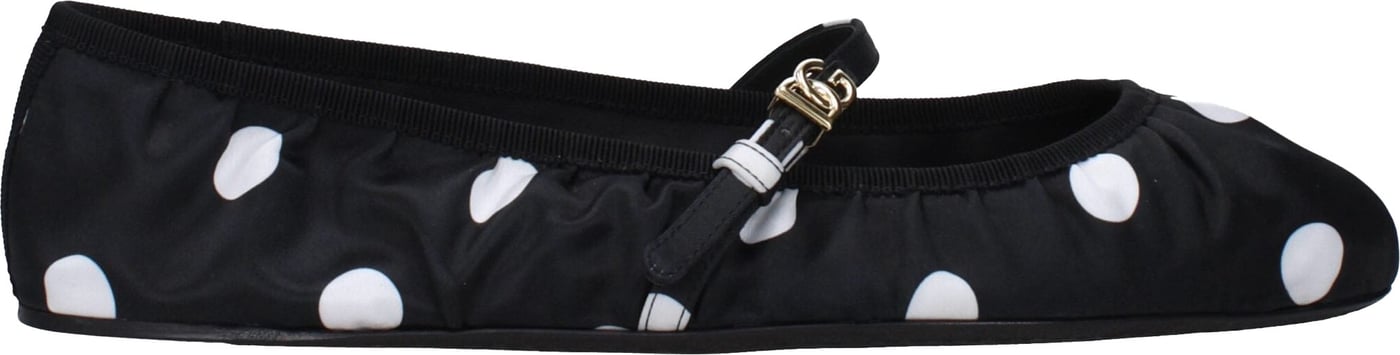 Dolce & Gabbana Black Fabric Ballet Flats