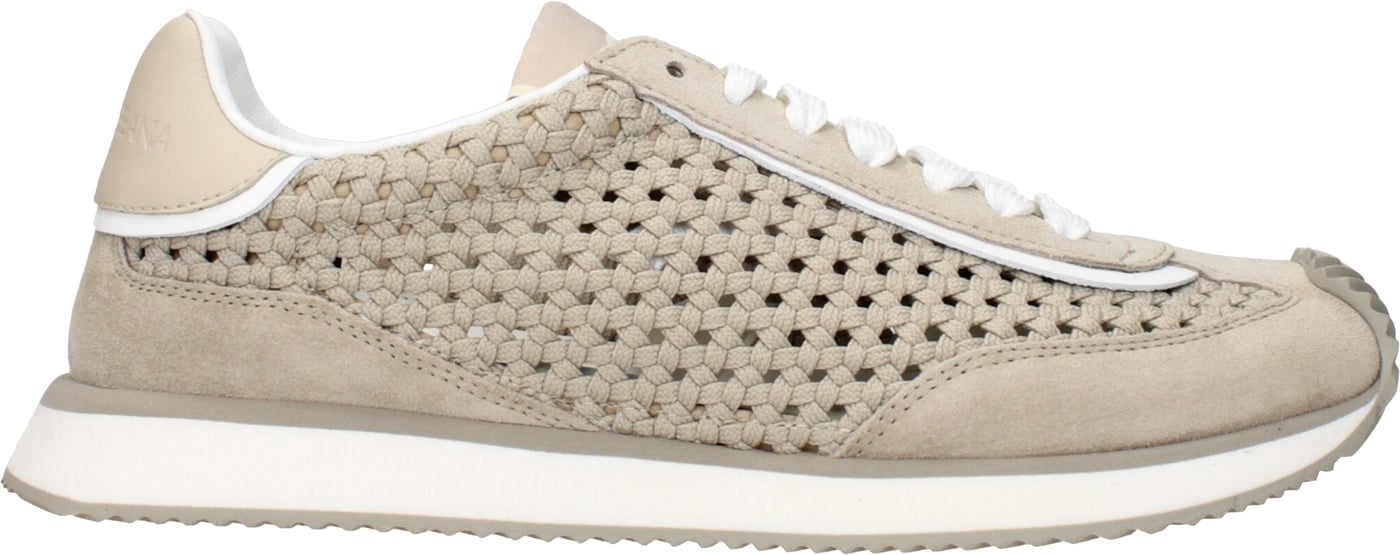 Dolce & Gabbana Beige Fabric Low Top Sneakers