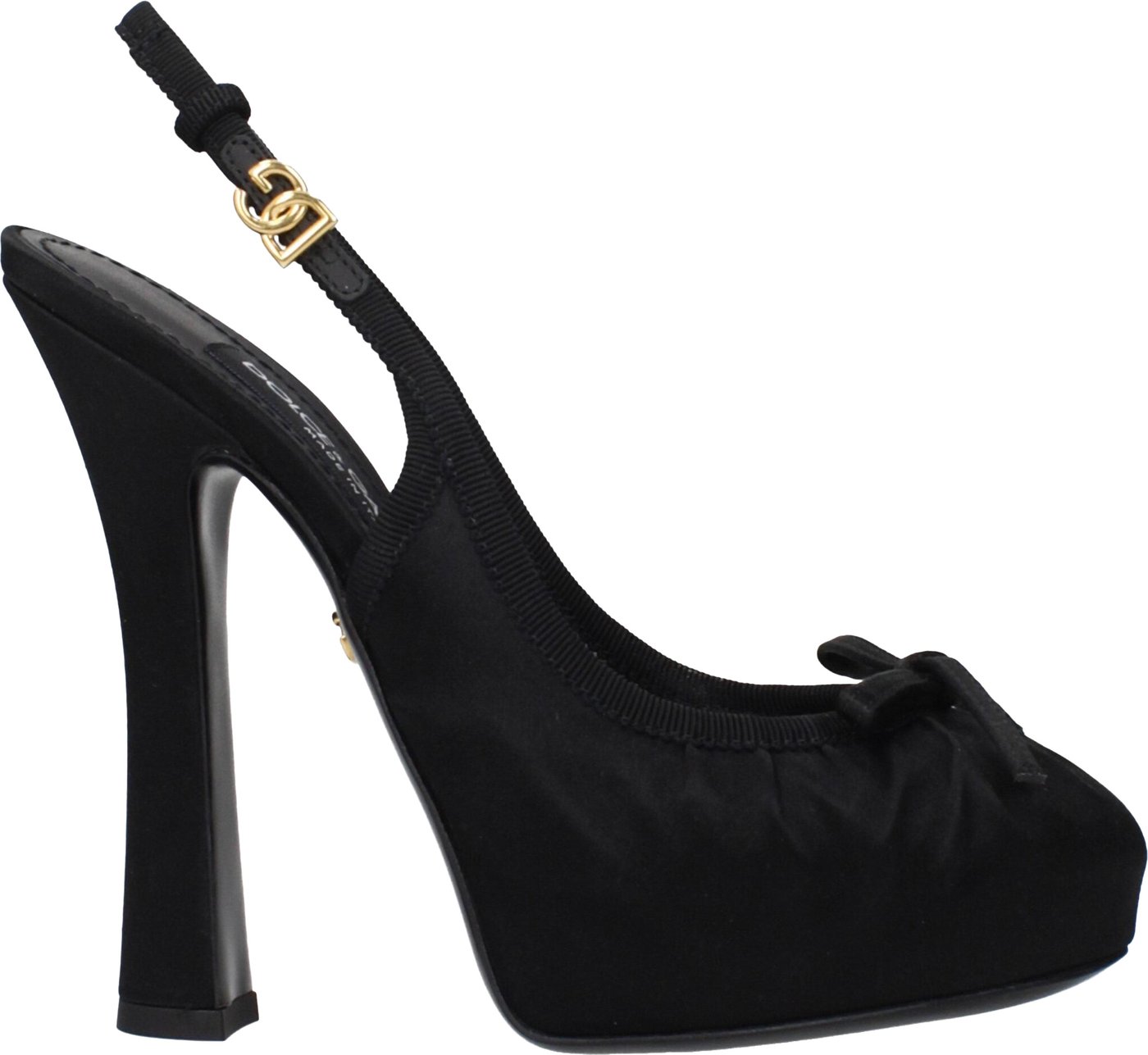 Dolce & Gabbana Black Satin High Heel Pumps