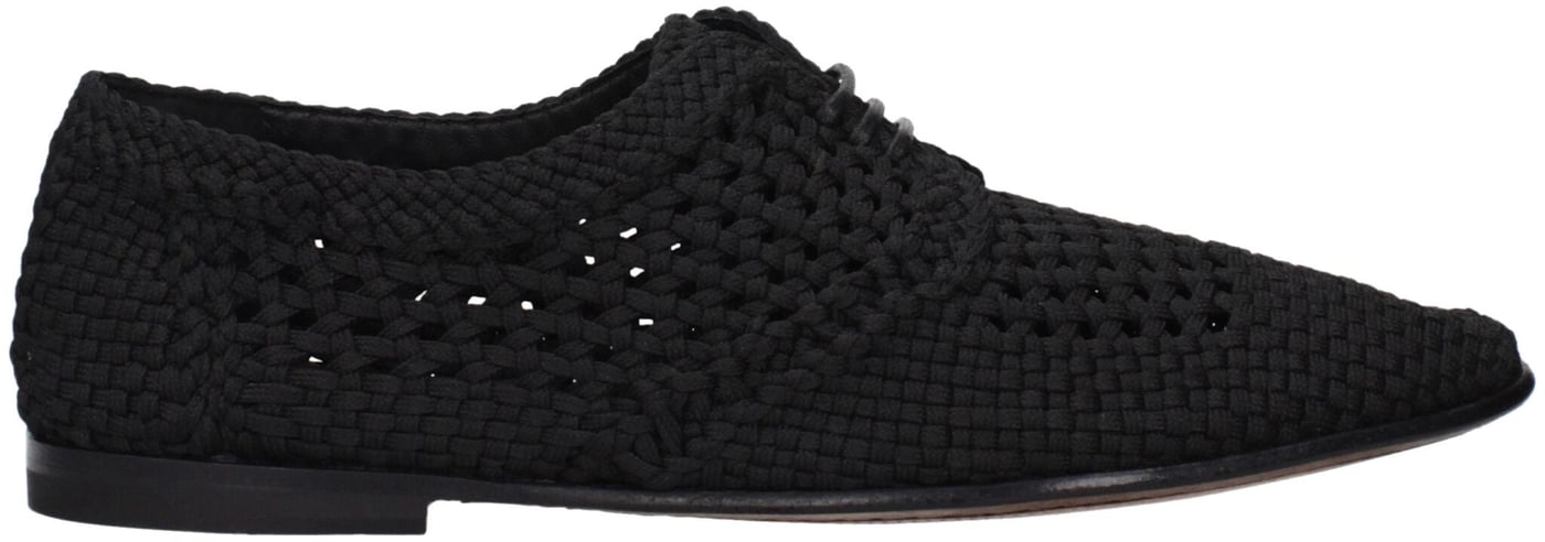 Dolce & Gabbana Black Fabric Oxfords And Derbies