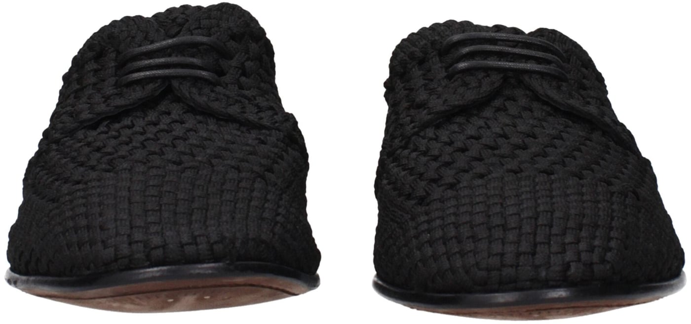 Dolce & Gabbana Black Fabric Oxfords And Derbies