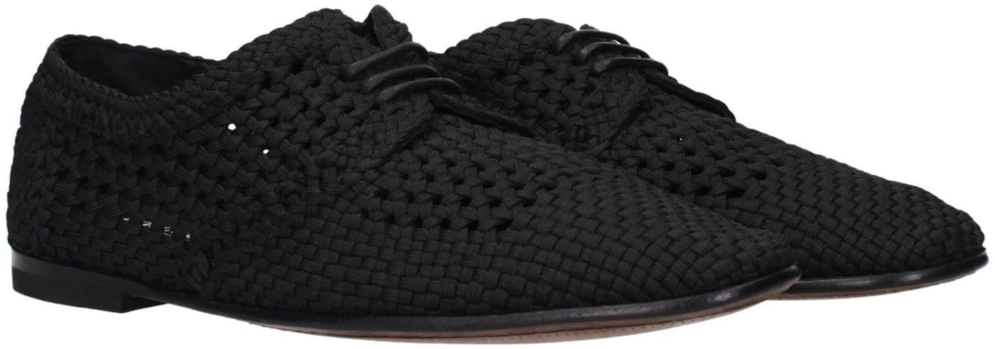 Dolce & Gabbana Black Fabric Oxfords And Derbies
